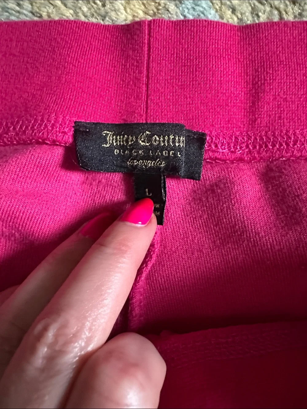 Juicy Couture Hot Pink Velour Flared Joggers